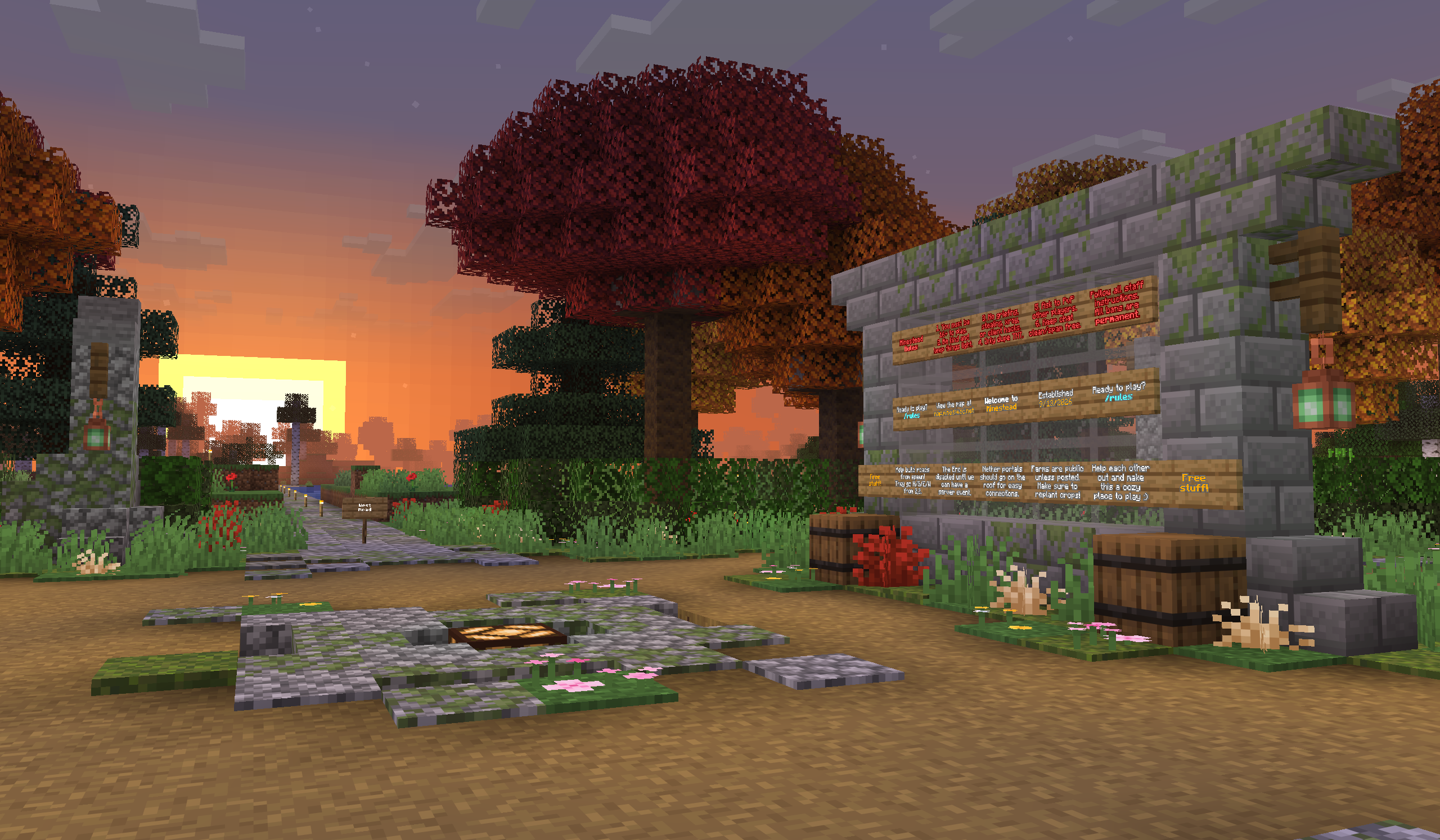 Read the rules and server info at spawn